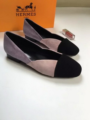 HERMES Shallow mouth flat shoes Women--009